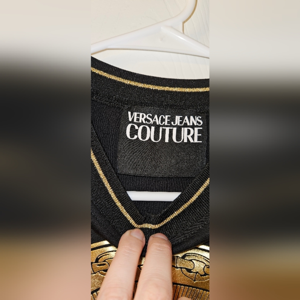 Versace Jeans CoutureMetallic Logo T-Shirt - Picture 5 of 10